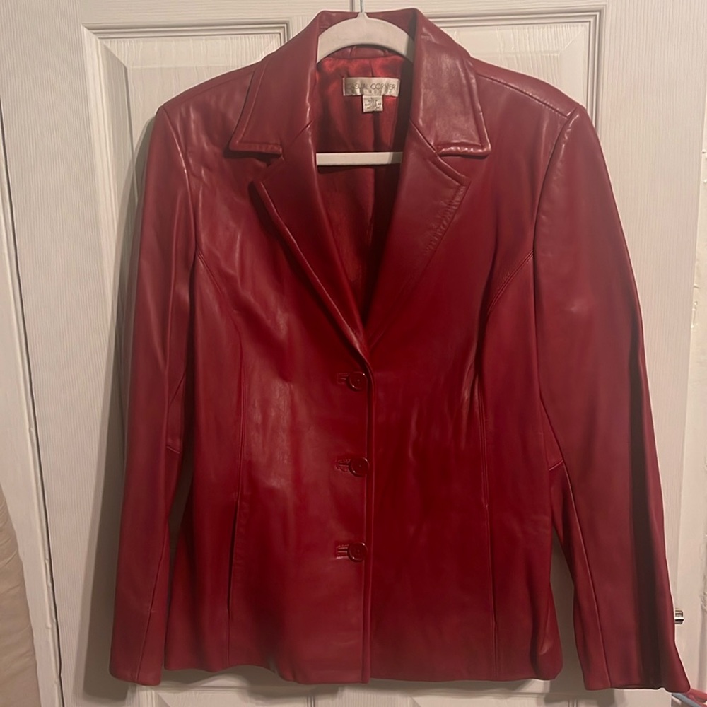 Vintage Red Leather Jacket